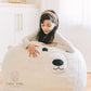 Kids Bean Bag Chair - Soft Sherpa and Memory Foam Stuffed Animal Beanbag Seat