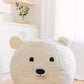 Kids Bean Bag Chair - Soft Sherpa and Memory Foam Stuffed Animal Beanbag Seat