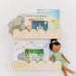Floating Nursery Book Shelves with Scalloped Edges - Set of 2