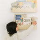Floating Nursery Book Shelves with Scalloped Edges - Set of 2